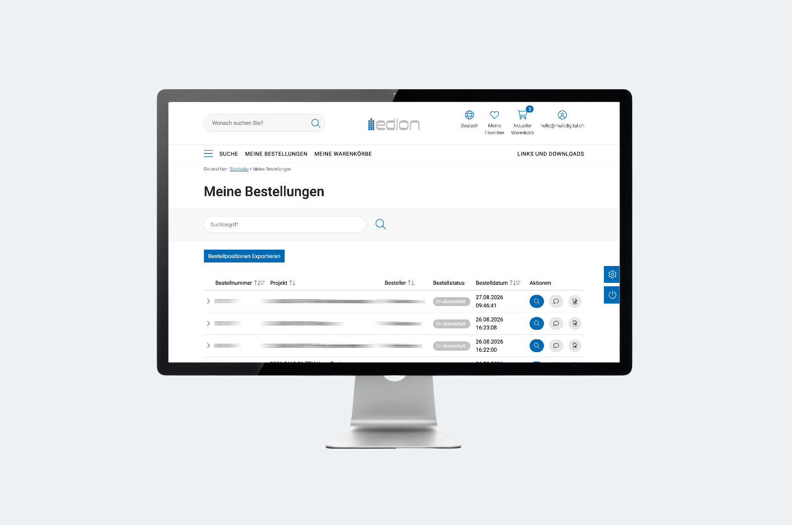 Interne Bestellplattform für Edion